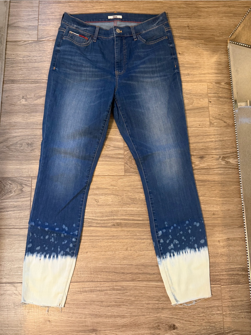 Tommy Hilfiger Two-Tone Blue and White Skinny Jeans size 8 but (10/12)